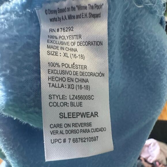 Disney Winnie the Pooh Eeyore Fleece 2-Piece Pajama Set – Women’s XL - Picture 6 of 7